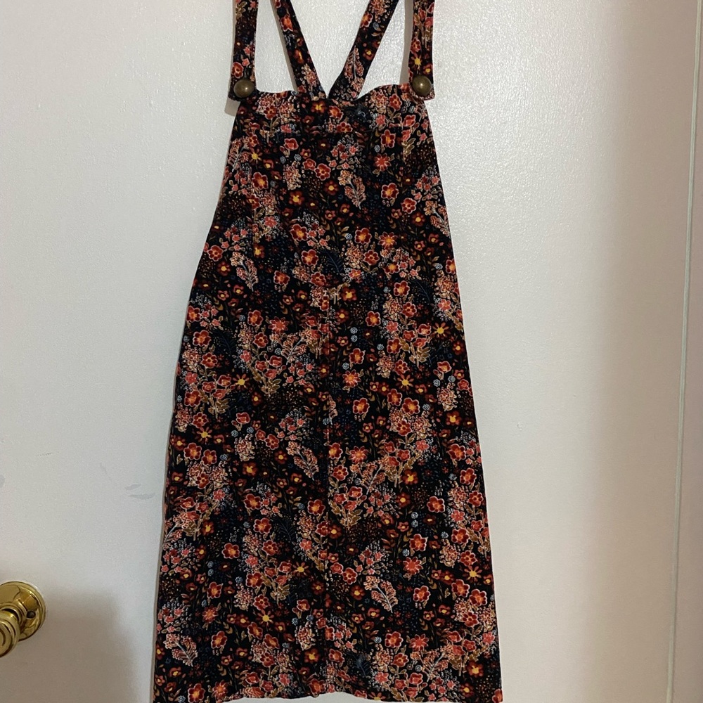 Flowery skirt/dress overalls for women